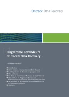 Programme Revendeurs Ontrack® Data Recovery