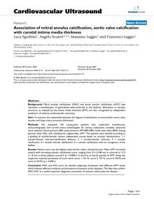 Association of mitral annulus calcification, aortic valve calcification with carotid intima media thickness