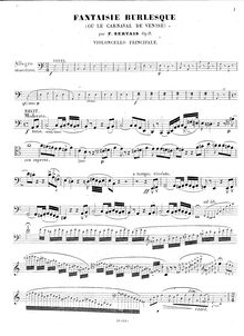 Partition violoncelle Solo, Fantaisie Burlesque (Ou le Carnaval de Venise), Op.9
