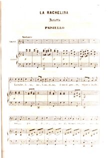 Partition complète, L amor contrastato ossia La molinarella, R 1.76 / La molinara (1790 revival, Vienna) par Giovanni Paisiello
