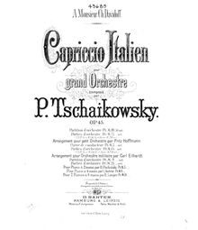 Partition complète, Capriccio italien par Pyotr Tchaikovsky