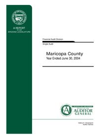 Maricopa County June 30, 2004 Single Audit