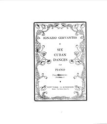 Partition complète, 6 Cuban Dances, Cervantes, Ignacio