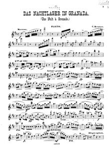 Partition flûte , partie, Ouvertures choisies de Kreutzer, Lortzing, Nicolai.
