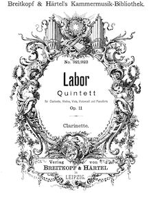 Partition clarinette , partie (en A, B♭), Klavierquintett Op.11