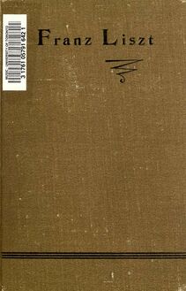 Partition Complete Book, Franz Liszt: ein Lebensbild, Reuss, Eduard