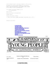 Harper s Young People, December 30, 1879 - An Illustrated Weekly