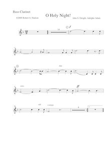 Partition basse clarinette (B♭), Cantique de Noël, Minuit Chrétiens