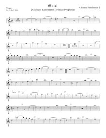 Partition ténor viole de gambe, octave aigu clef, Motets, Ferrabosco Sr., Alfonso