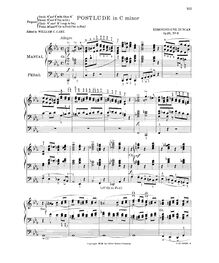 Partition complète, Postlude, Op.20 No.6, Duncan, Edmondstoune