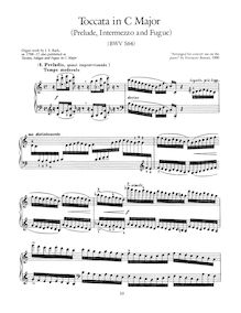 Partition complète, Toccata, Adagio et Fugue en C major, C major