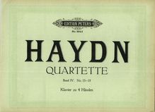 Partition , quatuor en E♭ major, Hob.III:80, corde quatuors, Op.76