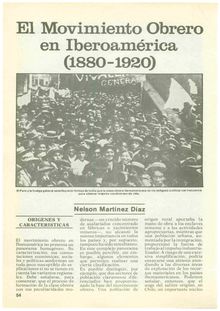 El Movimiento Obrero en Iberoamérica (1880-1920)