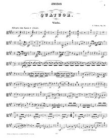 Partition de viole de gambe, Piano quatuor, Op.26, A Major