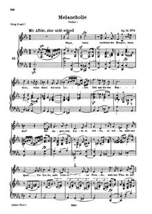 Partition Version pour medium voix, Spanisches Liederspiel, Op.74