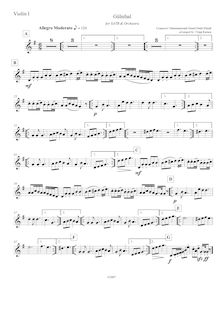 Partition violons I, Gülnihal, Yine Bir Gülnihal, G major, Hammamizade, İsmail Dede Efendi