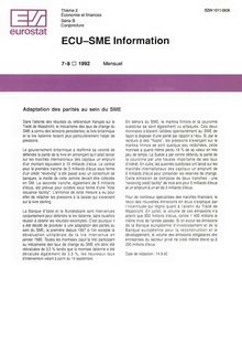 ECU-SME Information. 7-8/1992 Mensuel