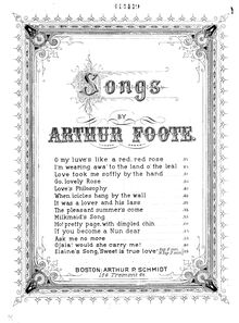 Partition No.3: pour Milkmaid s Song, 3 chansons, Foote, Arthur