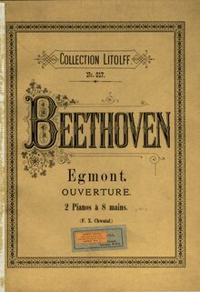 Partition couverture couleur, Egmont, Op.84, Musik zu Goethe s Trauerspiel Egmont par Ludwig van Beethoven