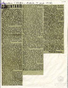 Comentario publicado 14 Abril 1918