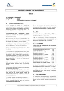 Règlement Taxe de la Ville de Luxembourg  - LEO Energy