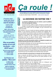 Ca Roule N° 24 (PDF - 662.5 ko) - LA BOURSE OU NOTRE VIE ?