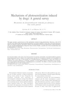 Mecanismos de fotosensibilización inducida por fármacos: Una visión general. (Mechanisms of photosensitization induced by drugs: A general survey)
