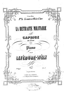 Partition complète, La Retraite Militaire, Op.65, Caprice de genre pour piano