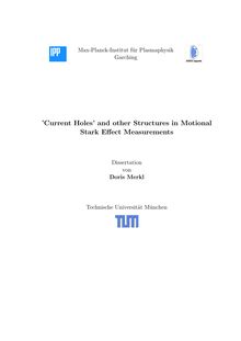 Current holes and other structures in motional Stark effect measurements [Elektronische Ressource] / von Doris Merkl