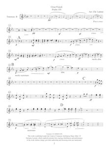 Partition ténor Saxophone , partie, Psaume 150, Psalm 150, Franck, César