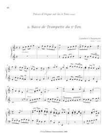 Partition , Basse de Trompette du 5e Ton, Pièces d’orgue sur les 8 tons