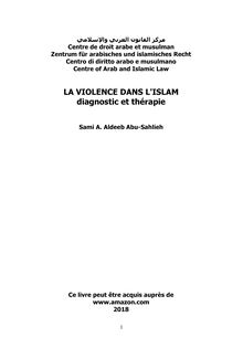 La violence dans l islam diagnostic et thérapie (résumé): diagnostic et thérapie