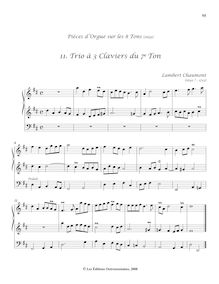 Partition , Trio à 3 Claviers du 7e Ton, Pièces d’orgue sur les 8 tons