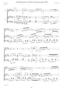 Partition complète, Aubade, Op.110, Plante, Cyril