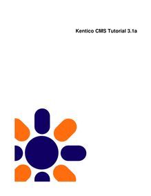 Kentico CMS Tutorial 3.1a