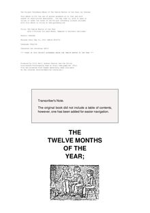 The Twelve Months of the Year - with a Picture for each Month. Adapted to Northern Latitudes