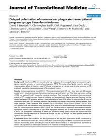 Delayed polarization of mononuclear phagocyte transcriptional program by type I interferon isoforms