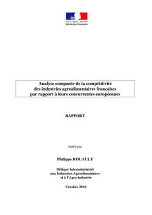 Analyse comparée de la compétitivité des IAA - Rapport Philippe ...