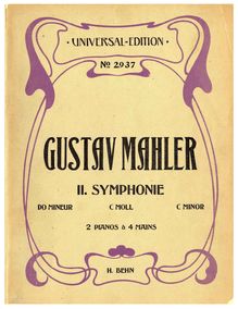 Partition complète, Symphony No.2, Resurrection, Mahler, Gustav