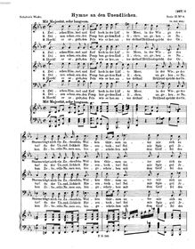 Partition complète, Hymne an den Unendlichen, D.232, c-minor, Schubert, Franz