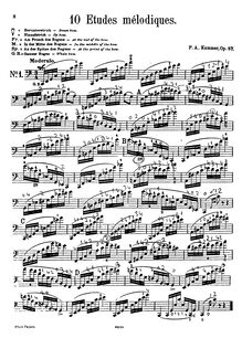 Partition violoncelle score, 10 Melodic Etudes, 10 Etudes mélodiques, Op.57 for Cello
