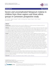 Severe and uncomplicated falciparum malaria in children from three regions and three ethnic groups in Cameroon: prospective study
