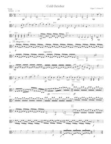 Partition viole de gambe, Cold October, D minor, Girtain IV, Edgar