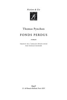 "Fonds perdus" de Thomas Pynchon - Extrait