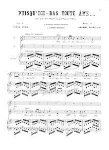 Partition complète, 2 duos, Op. 10, Fauré, Gabriel