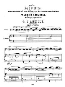 Partition de piano, Bagatelles, Schubert, François