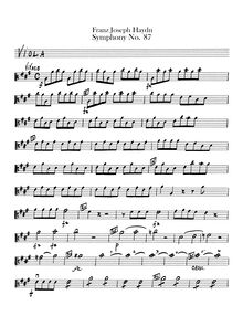 Partition altos, Symphony No.87 en A major, Sinfonia No.87, Haydn, Joseph