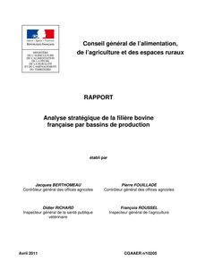Analyse stratégique de la filière bovine française par bassins de production