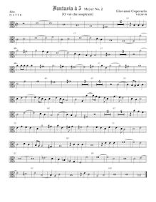 Partition ténor viole de gambe 1, alto clef, Fantasia pour 5 violes de gambe, RC 71