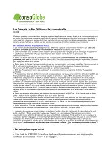 Télécharger le document au format PDF - Les Français, le Bio, l ...